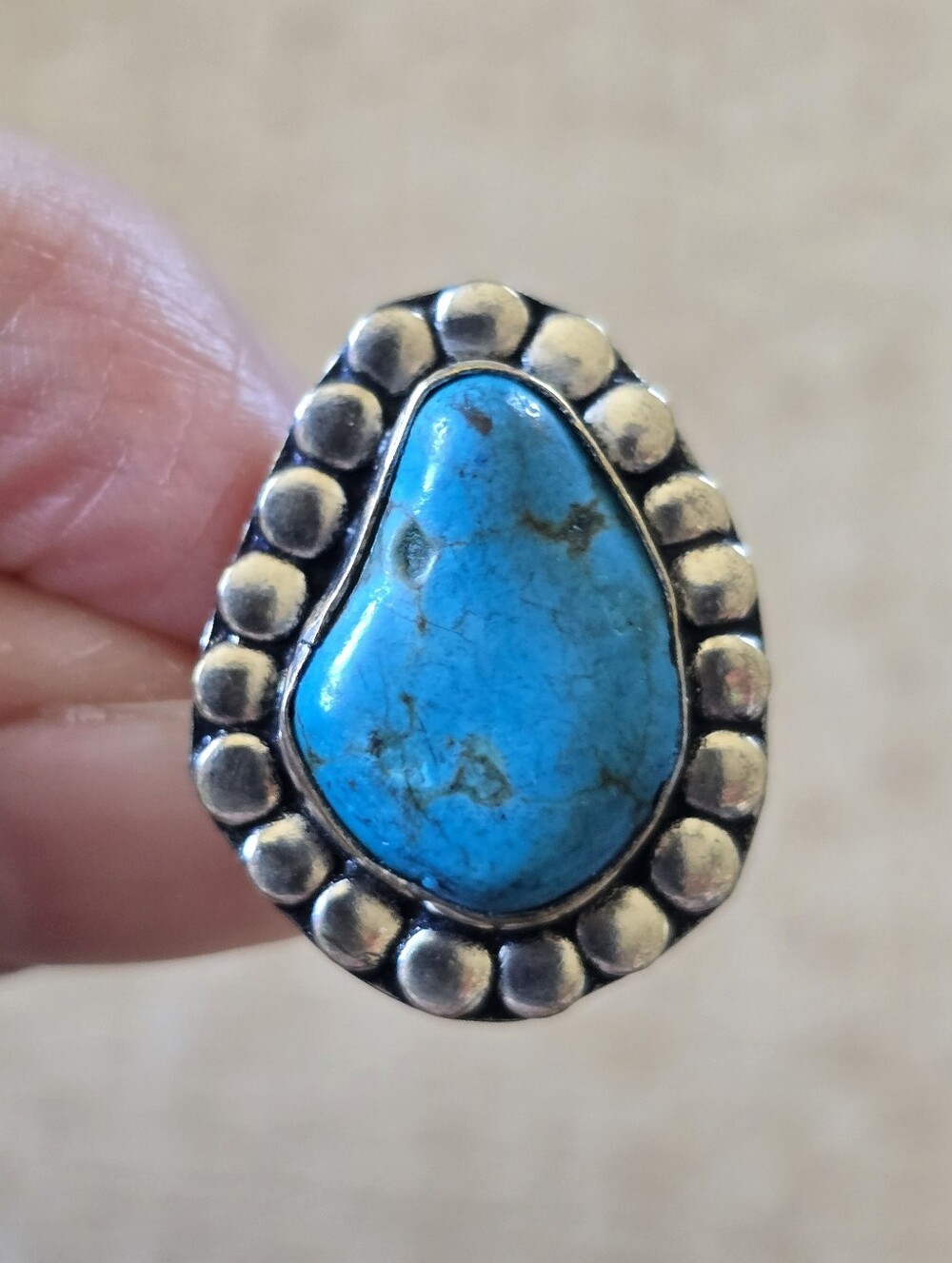 Turquoise Ring In Silver